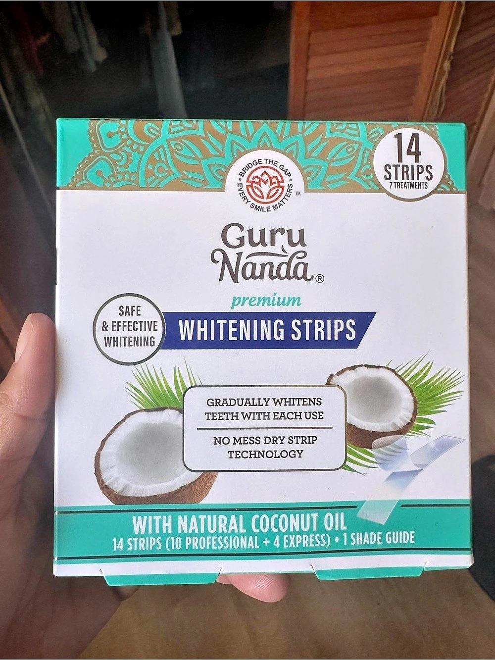 Guru Nanda Premium Whitening Strips Coconut Oil Whitening Strips NWT